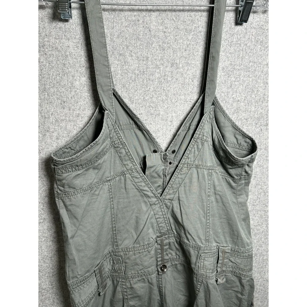 Vintage No Boundaries Juniors 11 Overalls Jumpsuit Olive Green One Piece 90s Y2K - Picture 2 of 15